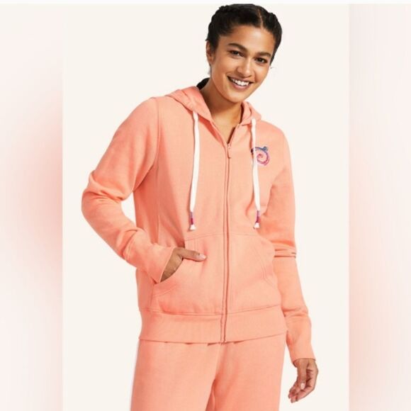 Peloton Ultimate Peach Lightweight Athletic Zip Hooded Jacket - Size Small - Picture 1 of 13